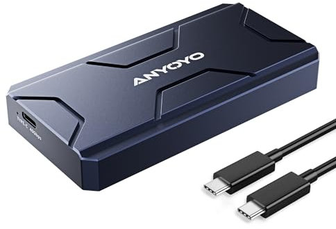 ANYOYO Carcasa M.2 de 40Gbps, Carcasa SSD NVMe PCIe NVMe a USB C SSD, Carcasa de Aluminio Compatible con 40 Gbps Tipo C Disvices y USB4.0/3.2/3.1/3.0/2.0 para M&B+M-Key SSD tamaño 2280 (TU41-DeepGray)