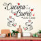 Gigio Store Adesivi Murali Cucina, Scritte Adesive Cuore della Casa, tazzine caffé, Decorazioni Parete Ristorante, Bar, Soggiorno, Vinile impermeabile