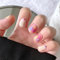 JUSTOTRY 24 Stück Eckig Nägel Zum Aufkleben Kurz mit Bunt Blumen,Beige French Press on Nails,Schöne Kunstnägel Fake Nails,Square Fingernägel Künstliche Nägel Mittel für Frauen