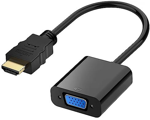 DigitalTech® Adaptateur HDMI vers VGA 1080P Convertisseur Mâle vers Femelle pour Moniteur, Ordinateur, Projecteur, Tablette, Ordinateur portable, Ultrabook,PS3, Xbox One, Xbox 360, Wii U
