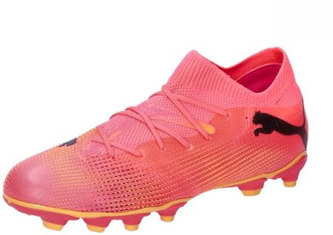 Puma Unisex Youth Future 7 Match Fg/Ag Jr Soccer Shoes, Sunset Glow-Puma Black-Sun Stream, 10 UK