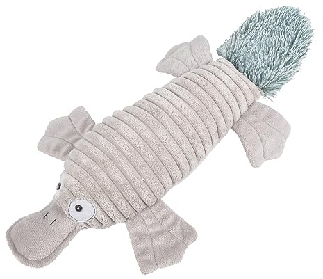 SONDEY Plüschspielzeug Schnabeltier, Polyester, 38 x 9 cm, Hellgrau