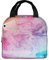 XVBCDFG Colorido Mármol Pastel Rosa Azul Púrpura Bolsa de almuerzo, Papel de aluminio portátil Aislamiento térmico grueso Bolsa de almuerzo Bolsa de almuerzo