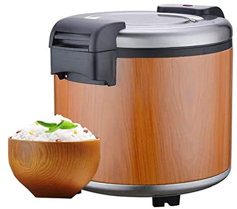 oUyOo Olla Arrocera Doméstica, Cubo De Conservación De Calor Eléctrico Comercial, Gran Capacidad 23L, Sartén Antiadherente, Cocción Automática, Hacer Arroz/Vapor Comida Saludable/Verduras