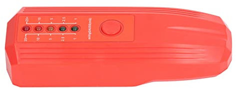 ABS EMF Radiation Meter 5 LED Display 50 60Hz EMF Electromotive Force Tester Light Microwave Oven Tester (Red)