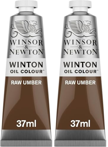 Winsor & Newton Winton Oil Colour Tube, 37 ml - Raw Umber,1414554 (Pack of 2)