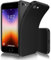 Flyzoo Silikon Hülle für iPhone SE 2022/SE 2020/8/7 (4,7''), Ultra Dünn Weiche TPU Soft Silikonhülle Handyhülle, Slim Fit Stoßfest Bumper Gummi Schutzhülle mit Mikrofaserfutter Case Cover, Schwarz
