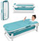 NAIZY Faltbare Badewanne 132 * 61 * 54cm Tragbar Klappbadewanne mit Thermometer Abnehmbare Abdeckung PP+TPE Foldable Faltbadewanne Mobile Badewanne für Badezimmer SPA