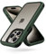 MobNano Ultra Hybrid Durchsichtig Hülle für iPhone 15 Pro Max Hülle Stoßfest Bumper Transparent Handyhülle Shockproof Fallschutz Silicone iPhone 15 Pro Max Case - Alpin Grün