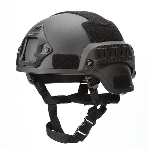 Koyheng Taktischer Mich 2000-Helm, Verstellbarer ACH-Airsoft-Helm mit Gehörschutz, vorderer NVG-Halterung und Seitenschiene