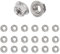 QIMEI-SHOP Dadi Flangiati M5 Esagonali in Acciaio Inox Autobloccanti Con Flangia e Dentatura Conforme allo DIN 6923 - 20 Pezzi