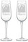 Colorfamily Set di 2 Calici Flute da Champagne Personalizzati con Incisione Nomi Innamorati, Regalo Matrimonio Anniversario per Coppia
