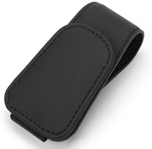 Auto Brillenhalter für Audi TT (8J) 2006-2025, Leder Sonnenbrille Halter Sonnenblenden Brillen Visierhalterung Organizer Innenraum Zubehör,A/Black