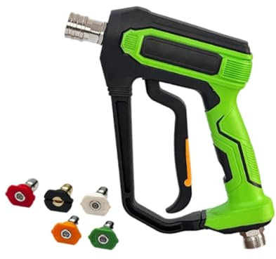perfk Idropulitrice Potente, Funzionale, Multifunzionale per la Pulizia dei Pavimenti del Cortile, efficiente Macchina per la Pulizia ad Alta Pressione, con 5 Ugelli, Interno 10mm