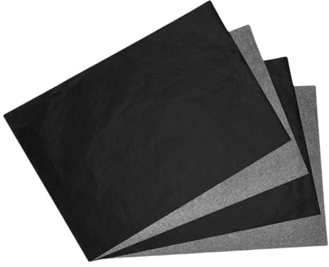 50 fogli di carta per trasferimento, carta carbone da tracciare, per legno, tela, ceramica, colore nero