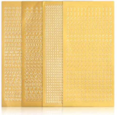 Sticker Buchstaben Set Groß und Kleinbuchstaben mit Zahlen, 4 Blätter Sticker, Buchstaben Zahlen Aufkleber, Buchstaben zum Beschriften Dekosticker, zur Taufe Kommunion oder Hochzeit