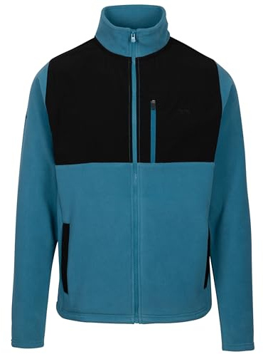 Trespass Mens Fleece AT100 Falkenham - Casual Full Zip Fleece Jacket, Men's Fleece with 3 Zip Pockets, Ideal for Sports, Work & Leisure, Warm Airtrap Fleece Jumper