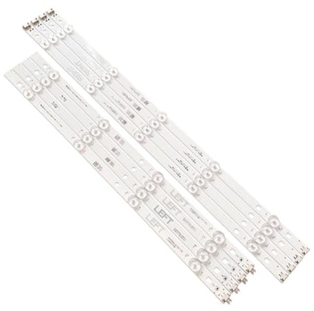 TVAAGHBCBR Juego de 8 Luces LED de Fondo compatibles for LG 49UJ630V 49UK6200 49UK6300PLB 49UJ635T 49LK5700PSC 49LJ5500 49UJ6300 49LJ5550 NC490DUE-AAFX1-41CA