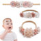 SJBAUTYO 3 Pièces Serre-tête pour bébé,Bandeau pour bébé,Bébé Fille Nylon Bandeaux Fleur Élastique Bande De Cheveux Arcs Cheveux Accessoires