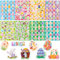 Aufkleber Ostern, Ostern Deko, 160 Stück (8 Blätter) Große Eierfarben Ostern Sticker, DIY Frohe Ostern Aufkleber, Aufkleber Frohe Ostern für Geschenktüten Ostern, Osterparty Geschenkzubehör