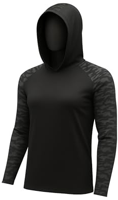 Permethrin Herren-Kapuzenpullover, Insektenschutz, langärmelig, LSF 50+, UV-Sonnenschutz, Rashguard