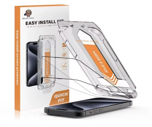 Screen Protector For iPhone 16 Pro [6.3] 16 Pro Max [6.9] 2 Pack with Easy Install Quick Fit Applicator, Anti Scratch, Anti Fingerprint Technology (Iphone 16 Pro)