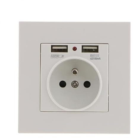SZLIFE Ensemble de 2 Prises Murales avec Ports USB Doubles