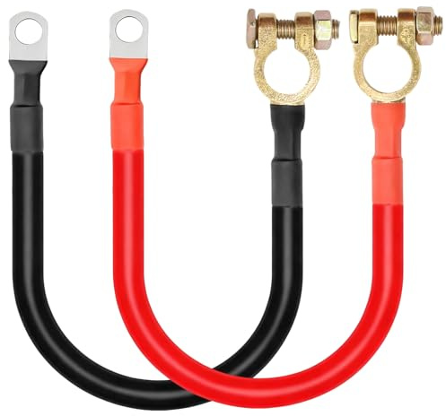 MospdyGear Batterie-Wechselrichterkabel 25 mm² 3 AWG Batterieklemme mit Kabel 12 V 24 V SC25-8, Geeignet für Automobil, Schifffahrt, Solar, Wohnmobile, Motorräder, Rasenmäher, Wechselrichter 30 cm