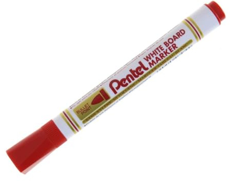 Pentel MW85-BE Whiteboard-Marker MW85, Rundspitze, rot