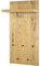 HAKU Möbel Wandgarderobe chrom, eiche, MDF, Metall, Wabenplatte Echtholzfurnier - Maße: B 49 cm x H 100 cm x T 31 cm, Style: Modern