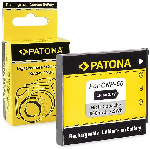 PATONA Akku Ersatz für Casio NP-60, NP60 Batterie Kompatibel mit Casio Exilim EX-FS10 EX-S12 EX-Z9 EX-Z19 EX-Z20 EX-Z21 EX-Z22 EX-Z25 EX-Z80 EX-Z85 EX-Z90