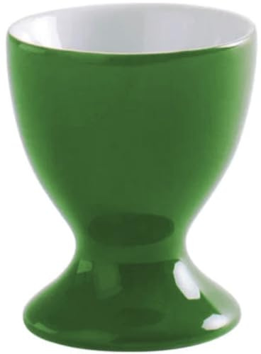 KAHLA 207401A69274X Pronto Colore Eierbecher mit Fuß smaragd Green|dunkelgrüner Eierhalter aus Porzellan