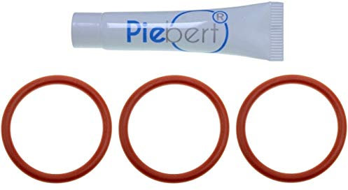 Wartungs-Set: 3 Stück O-Ringe 38x4mm, 4g Silikonfett-Tube für Siemens EQ und Bosch Vero Brüheinheit/Brühgruppe/Anpresskolben Kaffeevollautomaten, Inklusive Pflege-Anleitung (QR-Code)