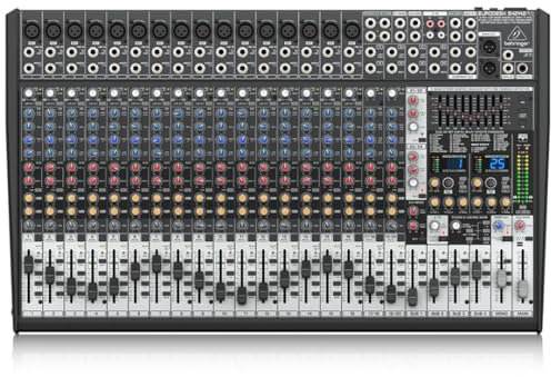 Behringer EURODESK SX2442FX Ultra-Low Noise Design 24-Input 4-Bus Studio/Live Mixer con preamplificadores de micrófono XENYX, ecualizadores británicos y procesador Dual Multi-FX
