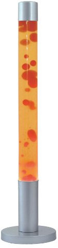 Rabalux 4111, Dovce Lavalampe, Glas, 40 Watt, E14, rot/gelb/silber, 18,5 x 18,5 x 76 cm
