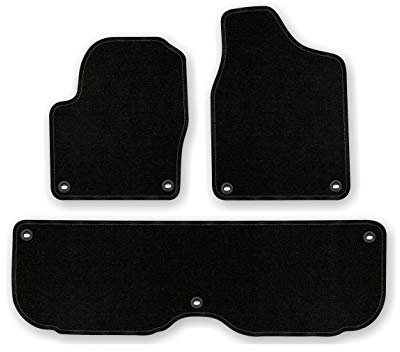 Bär-AfC Auto Fußmatten Basic passend für VW Sharan 1 1995-2010, Autoteppiche Nadelvlies Schwarz, Rand Kettelung Schwarz, Set 4-teilig, VW04333