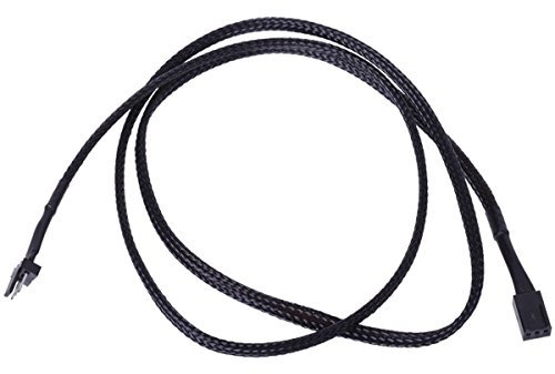 Phobya Verlängerung 3Pin Molex Ultra lang 90cm - Schwarz Kabel Lüfterkabel und Adapter