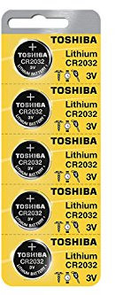 TOSHIBA CR2032 3V Lithium Battery 1PACK (5PC) Single Use Batteries by TOSHIBA