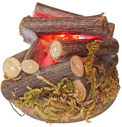 VBS LED Feuerstelle H4cm Ø5,5cm Dekoration für Krippen und Miniaturlandschaften