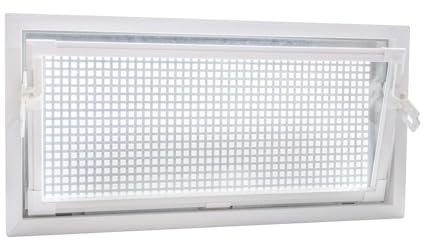 ACO 100x80cm Nebenraumfenster Isofenster + Schutzgitter Kellerfenster Fenster weiß