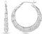 LeCalla Sterling Silber Schmuck Bambus Muster leichtes Gewicht Reifen Ohrringe für Frauen 31MM