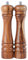 DeroTeno Molinillo de Pimienta y Sal. Molinillo de cerámica duro y ajustable. Madera de acacia, Altura de 21 cm