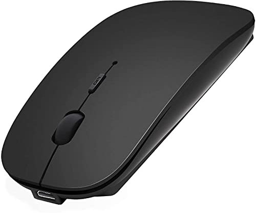 AE WISH ANEWISH Mouse Bluetooth Wireless Compatibile con Laptop/Macbook/iPad/iPhone (iOS 13.1.2 e successiva) Mini Mouse Ricaricabile 3DPI Regolabile Bluetooth4.0 (Nero)