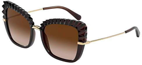 Dolce & Gabbana Damen 0DG6131 Sonnenbrille, TRANSPARENT Brown, 53