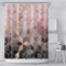 DeKeLaiFu Rideau de Douche Tissu 180x180 cm en marbre Rose, Grille Moderne Géométrique Ombre Rideaux de Douche Roses et Gris, Rideaux de Salle de Bain Lavables Imperméables Pondérés