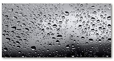 Tulup Crédence de cuisine 120x60cm Dosseret en verre Fond de hotte Verre de sécurité trempé Splashback Guard - Divers - Gris - Gouttes D'eau