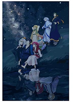 HUANGCHOU Anime-Poster Yona of The Dawn 16 Leinwand Poster Schlafzimmer Dekor Sport Landschaft Büro Zimmer Dekor Geschenk 30 x 45 cm Rahmen: