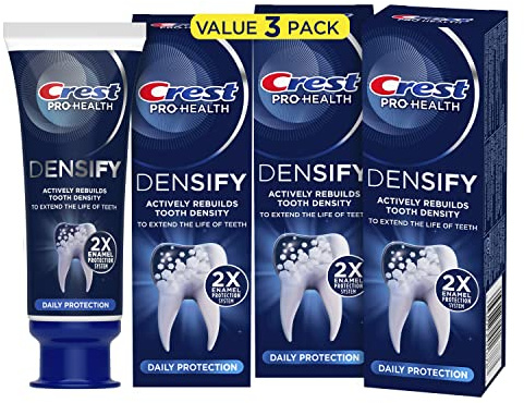 Crest Pro-Health Densify Toothpaste Daily Protection with Fluoride for Anticavity and Sensitive Teeth, 4.1oz (Pack of 3)