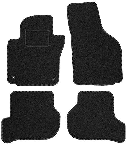 MOTOS Standard Velours-Fußmatten passend für Skoda Octavia II 2004-2008 vor dem Facelift - Standard, Gewebt, Grau fußmatten Auto - Erleben Sie neuen Fahrkomfort mit einem Automatten Satz für Ihr Auto