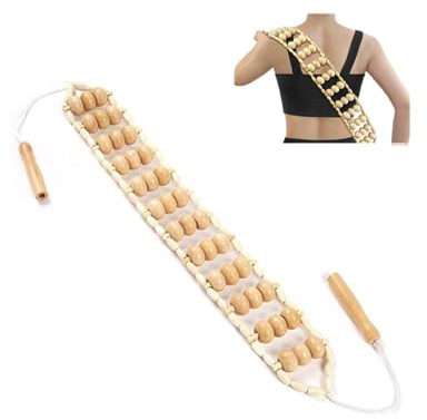 Wooden Back Massage Roller Rope, Portable Roller Massage Relaxing Full Body Muscle Back Massager Neck, Leg, Shoulder Massage Tool